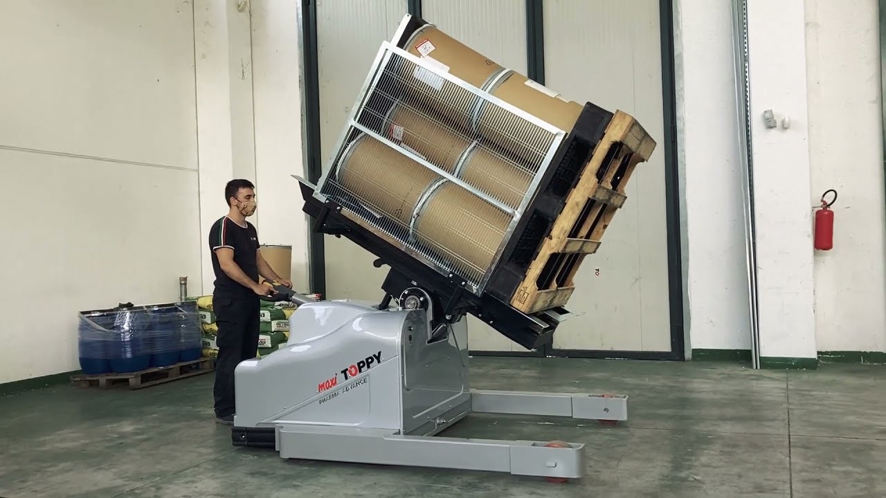 Mobile pallet Inverter "Maxi Toppy PH Adv" – carton drums